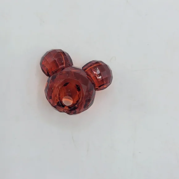 Lot of Vintage Mickey Head Acrylic Beads Amber Honey 90s Disney Style Craft - Picture 3 of 7